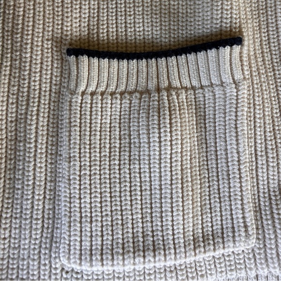 Old Navy Cream Cardigan with Black Trim - Picture 6 of 7